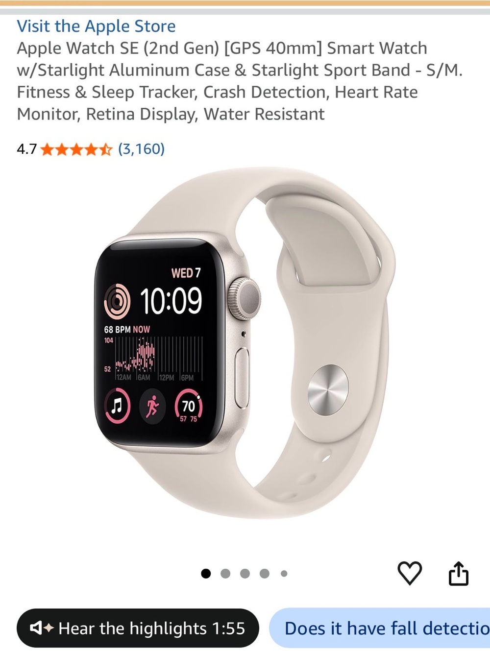 Preowned Apple Watch SE 40mm (2nd Gen, GPS)